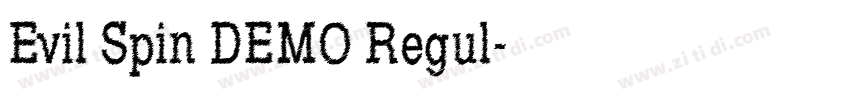 Evil Spin DEMO Regul字体转换